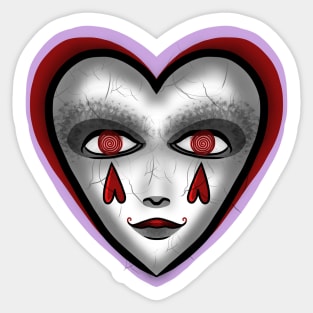 Sad lovely Heart Sticker